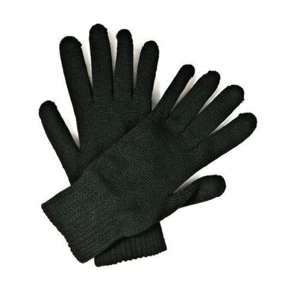 Перчатки зимние двойной вязки черные —  в городе Новосибирск .