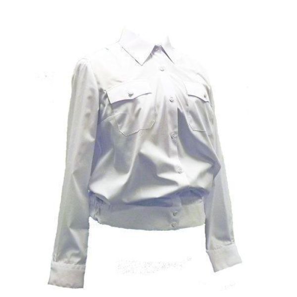 Блузка белая полиции с длинным рукавом