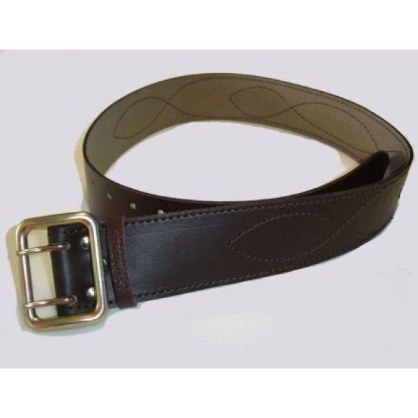 Ремень офицерский коричневый (пряжка стальная)