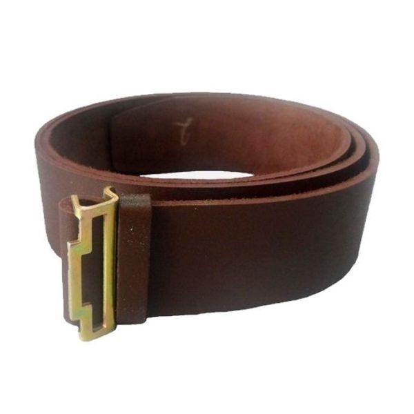 Ремень солдатский под бляху коричневый