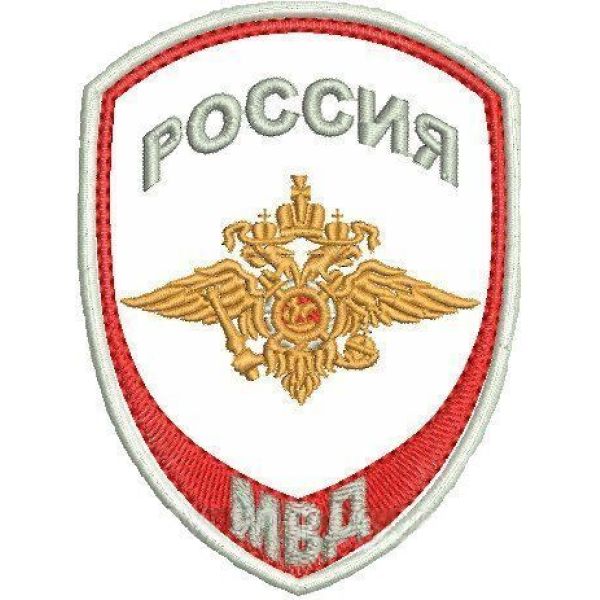 Шеврон вышитый внутренняя служба МВД (общий) белый