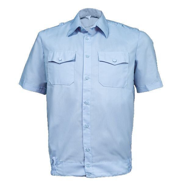Рубашка полиции голубая с коротким рукавом