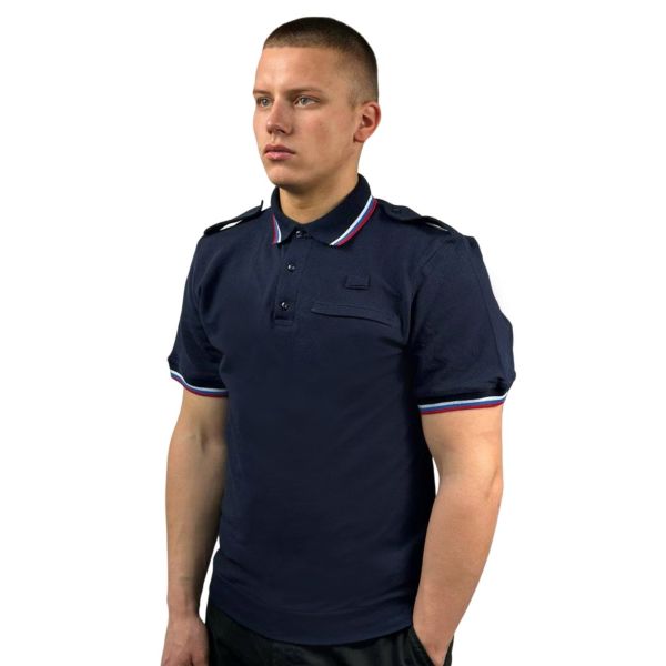 Футболка поло Полиции нового образца с триколором