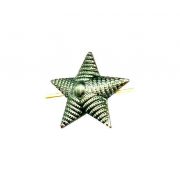 Звезда мет. 20 мм. рифленая зеленая
