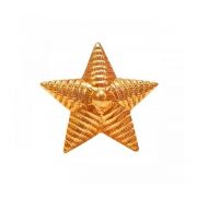 Звезда мет. 20 мм. рифленая золот.